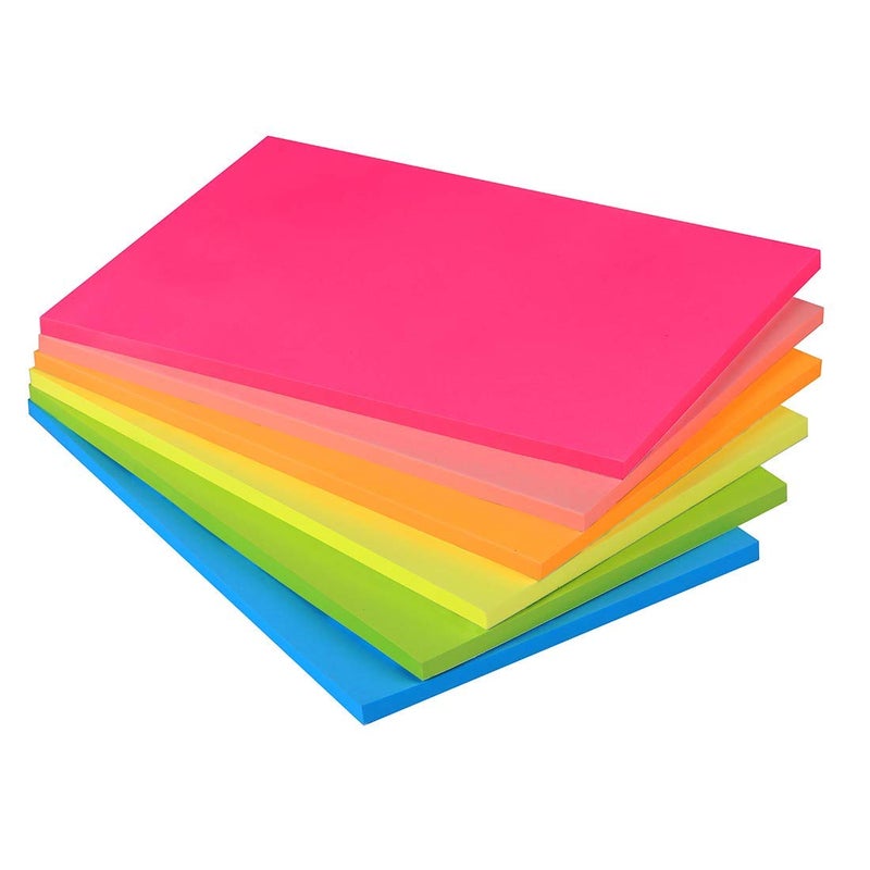 Vanpad Sticky Notes 4x6 in Bright Stickies Colorful Super Sticking Power Memo Pads Strong Adhesive 6 Pads/Pack 48 Sheets/pad - Image 1